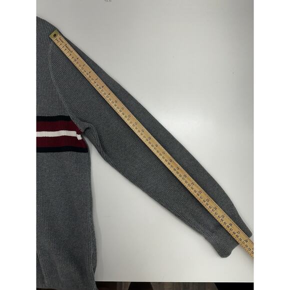 Eddie Bauer Mens Sweater Size Large Gray Long Sleeve Knit 1/4 Zip - Picture 9 of 11